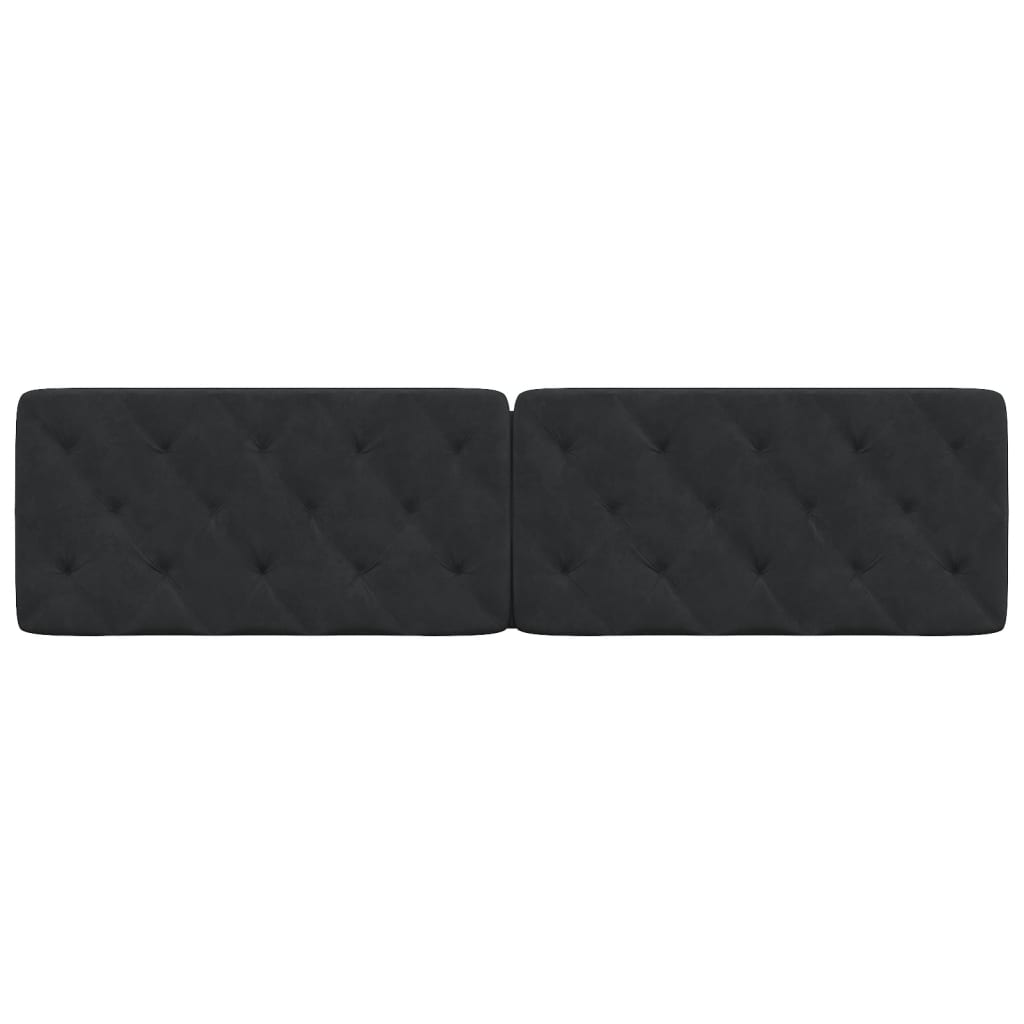 Cuscino Testiera Nero 200 cm in Velluto