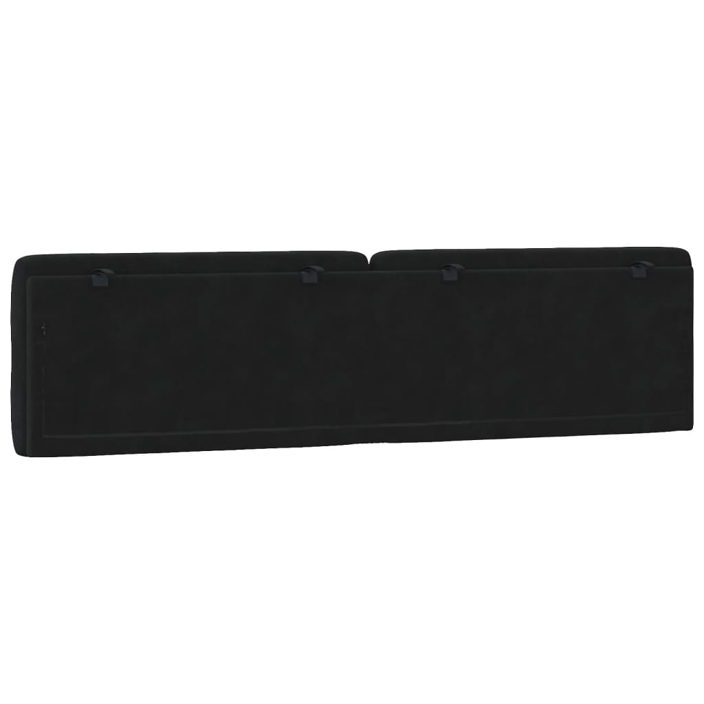 Cuscino Testiera Nero 200 cm in Velluto