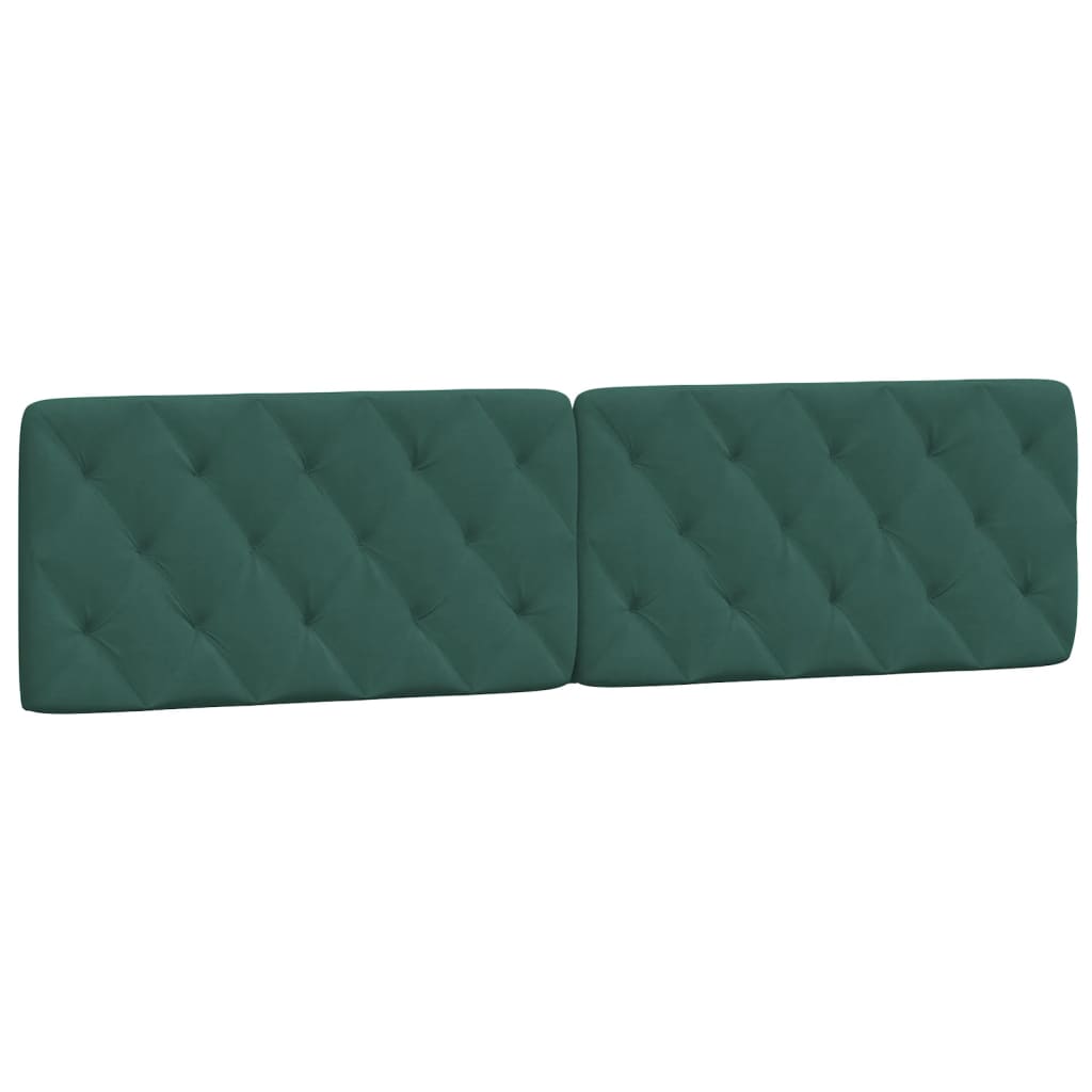 Cuscino Testiera Verde Scuro 200 cm in Velluto