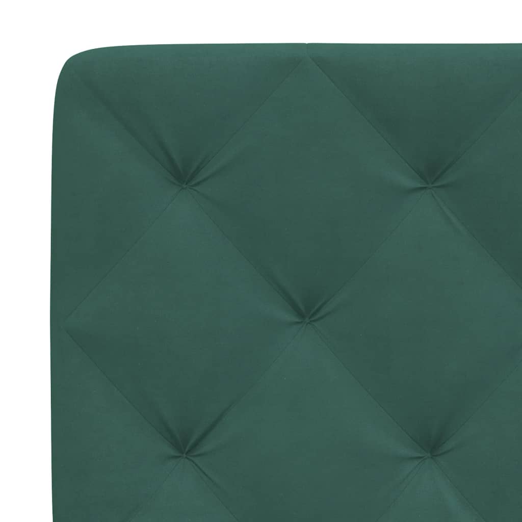 Cuscino Testiera Verde Scuro 200 cm in Velluto