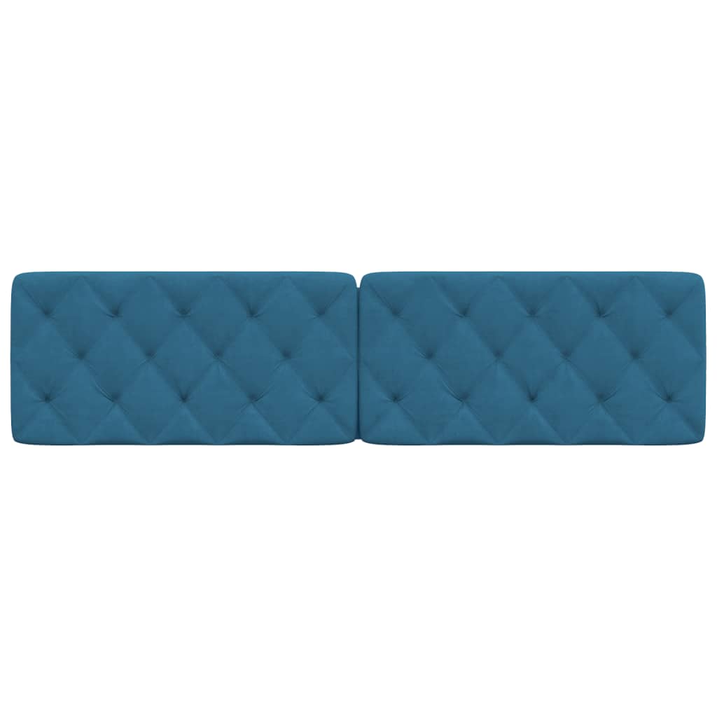 Cuscino Testiera Blu 200 cm in Velluto