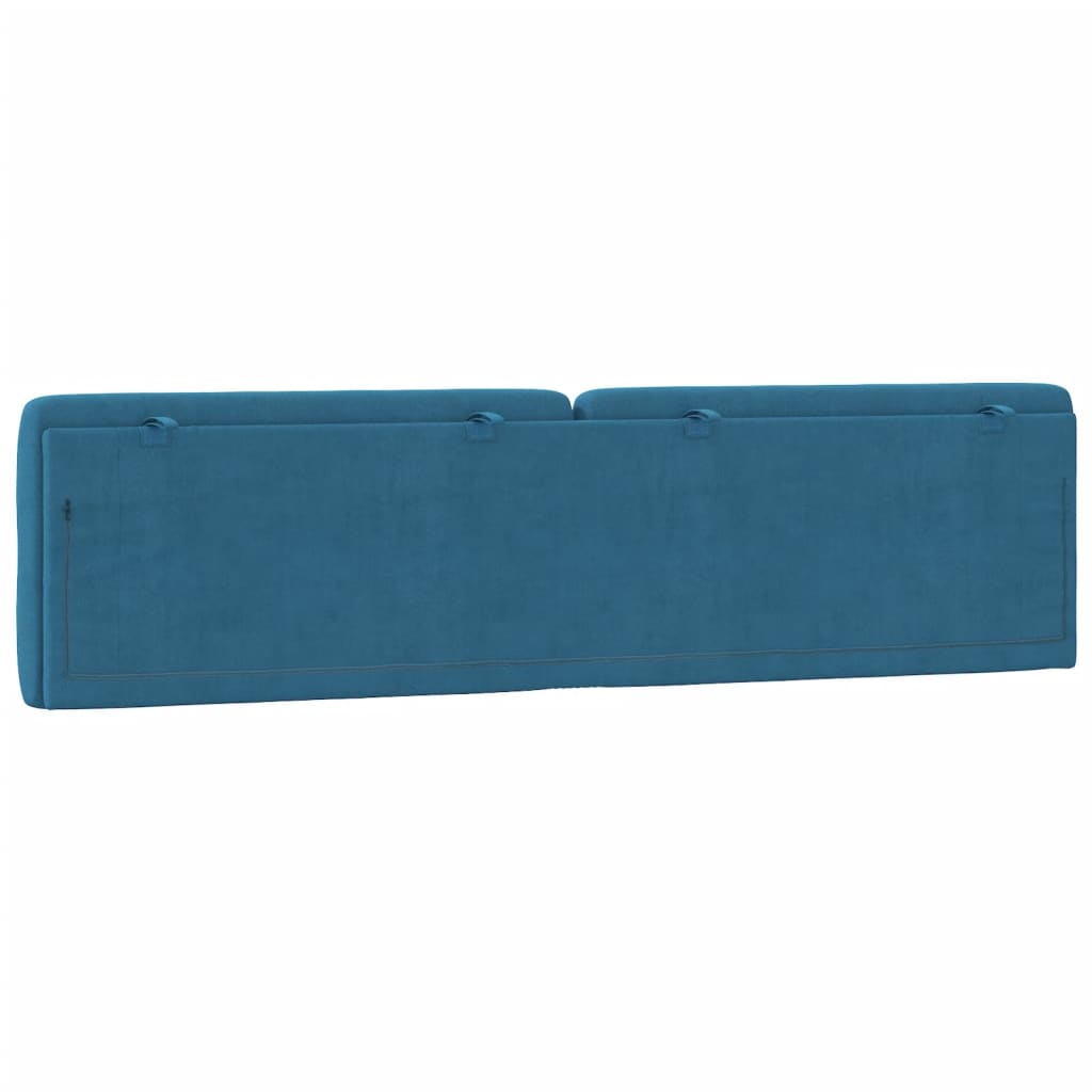 Cuscino Testiera Blu 200 cm in Velluto