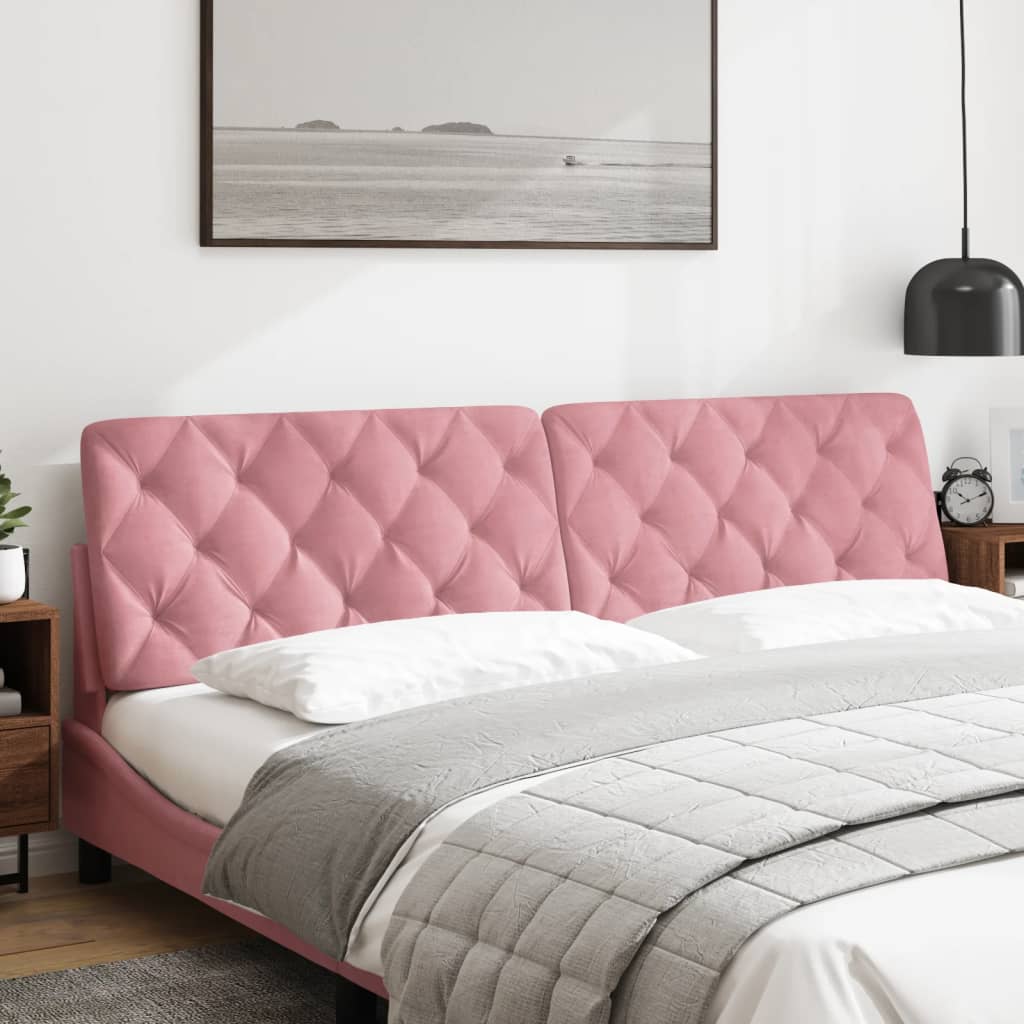 Cuscino Testiera Rosa 200 cm in Velluto