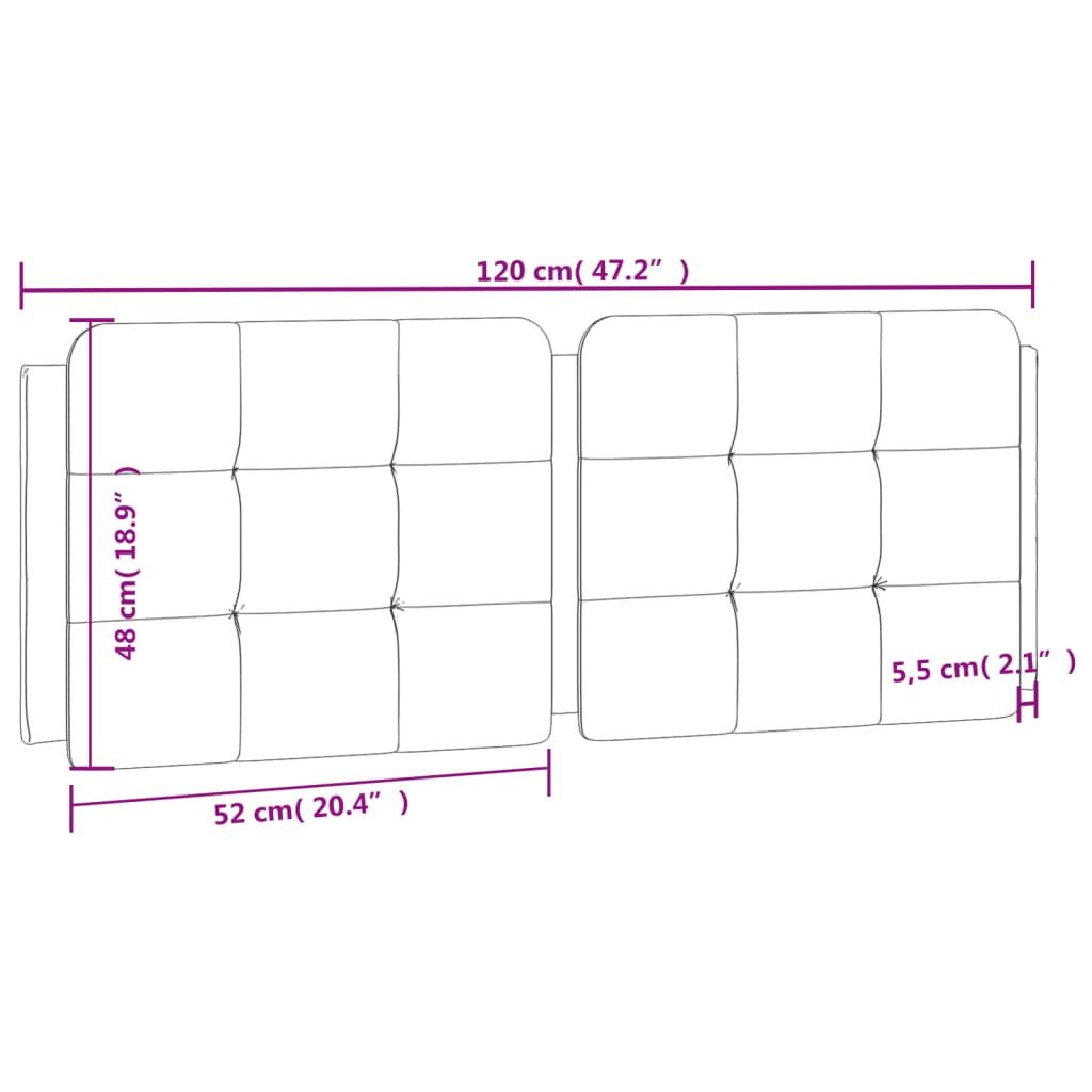 Cuscino Testiera Zadar Bianco 120 cm in Similpelle | homemem39