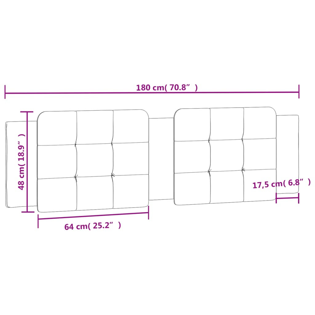 Cuscino Testiera Zadar Cappuccino 180 cm in Similpelle | homemem39