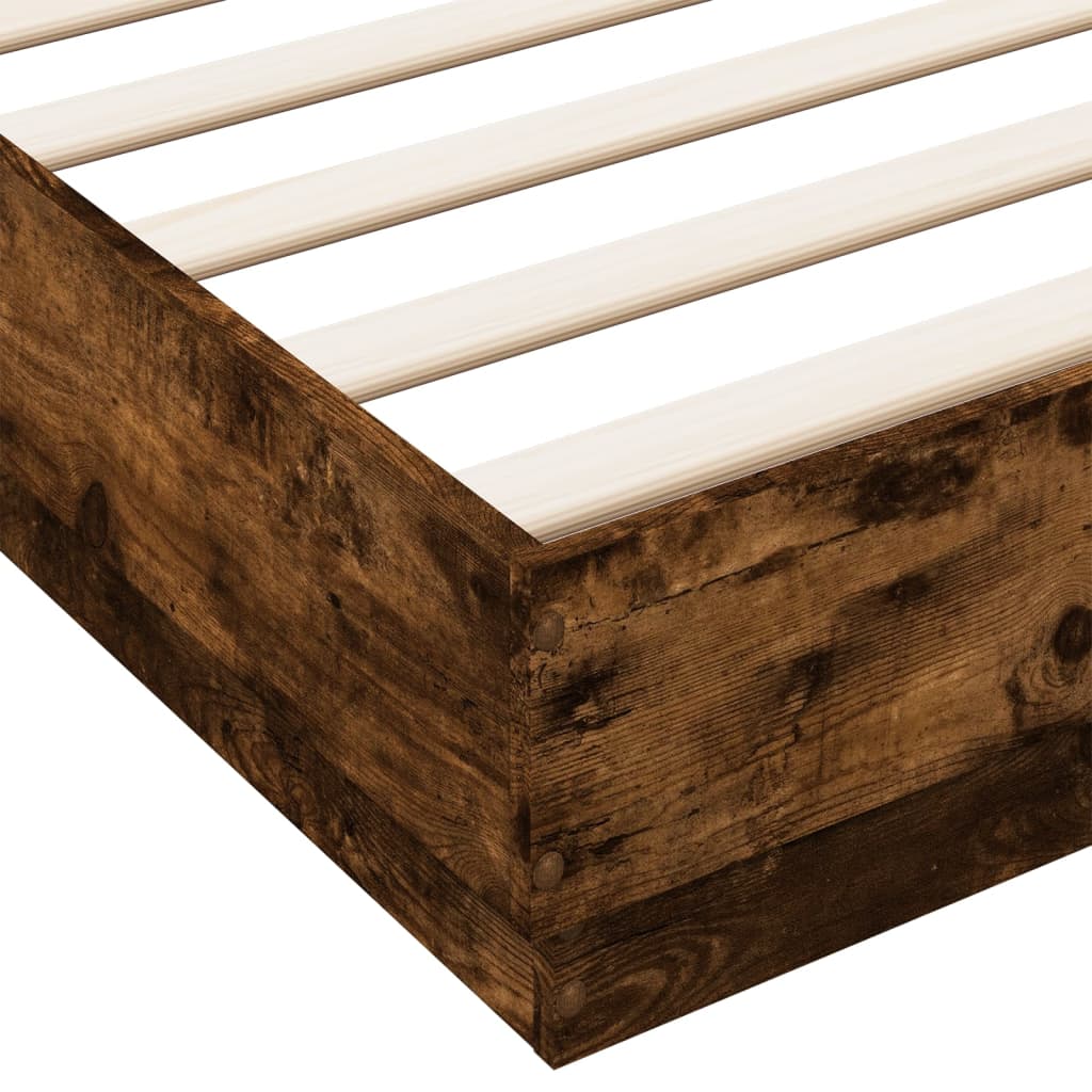 Giroletto con Luci LED Rovere Fumo 200x200 cm