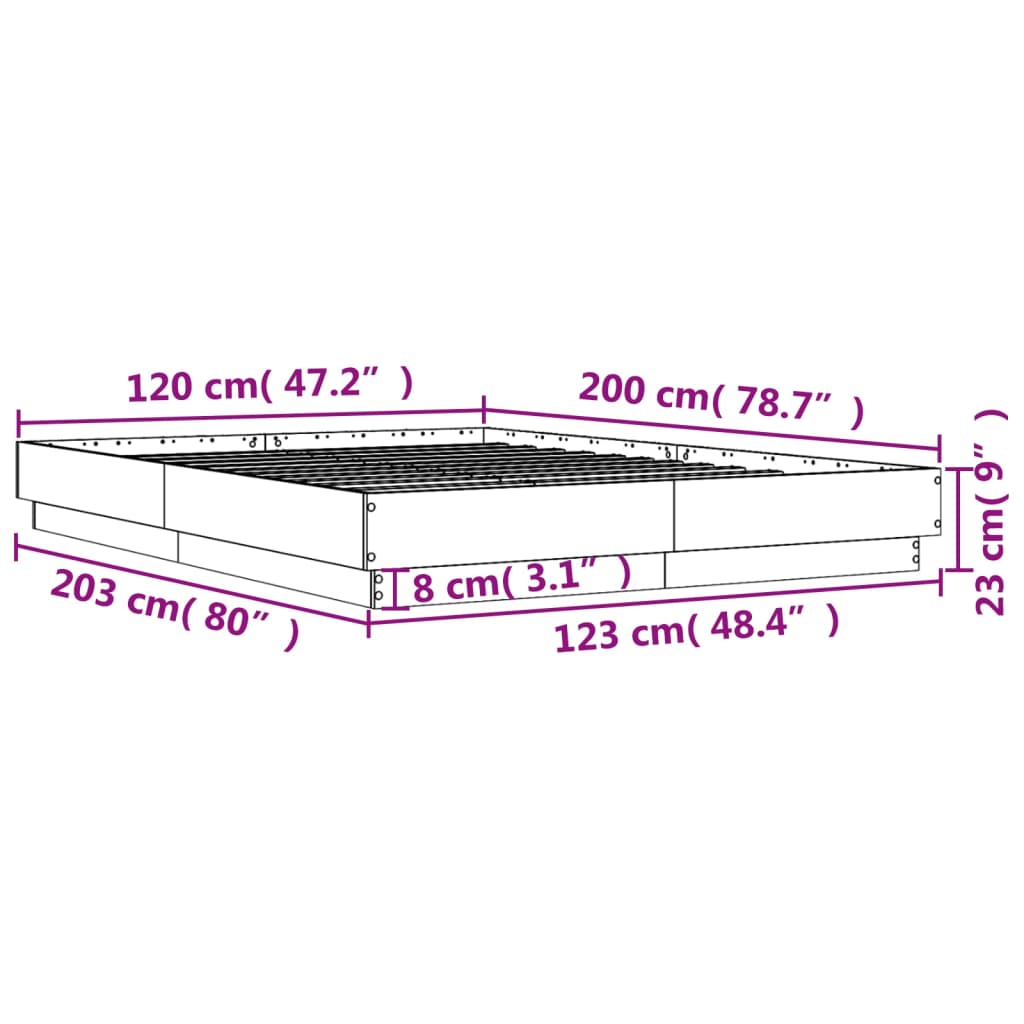 Giroletto Grigio Sonoma 120x200 cm in Legno Multistrato | homemem39
