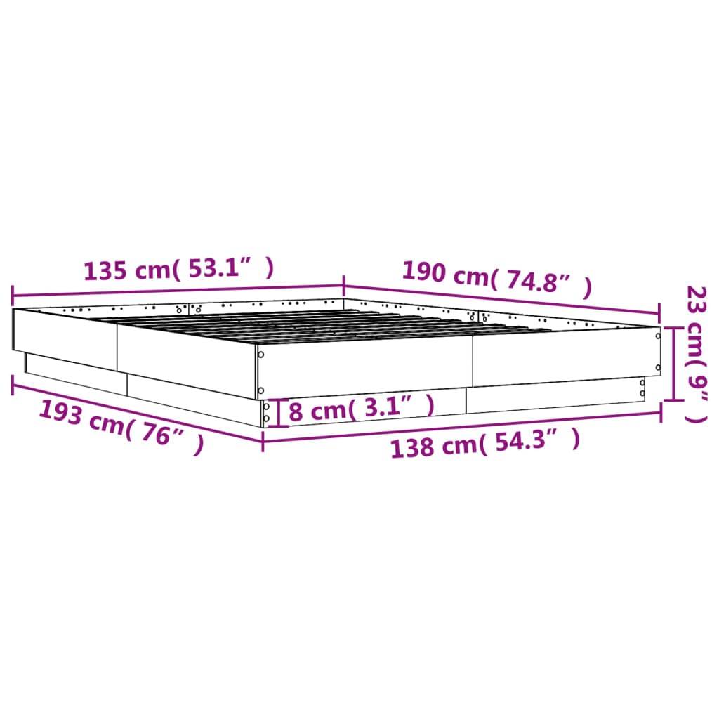 Giroletto Grigio Cemento 135x190 cm in Legno Multistrato | homemem39