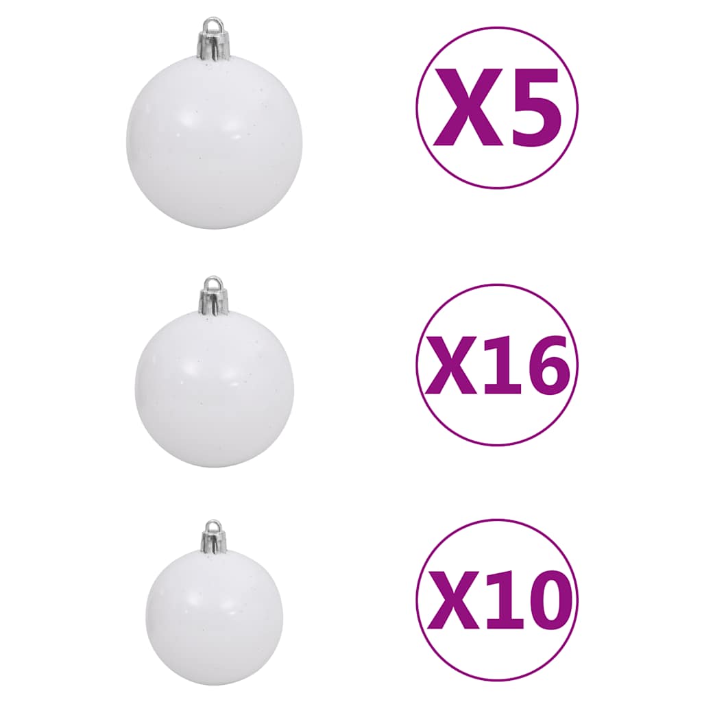 Albero Natale Artificiale Incernierato 300 LED e Palline 270 cm | homemem39