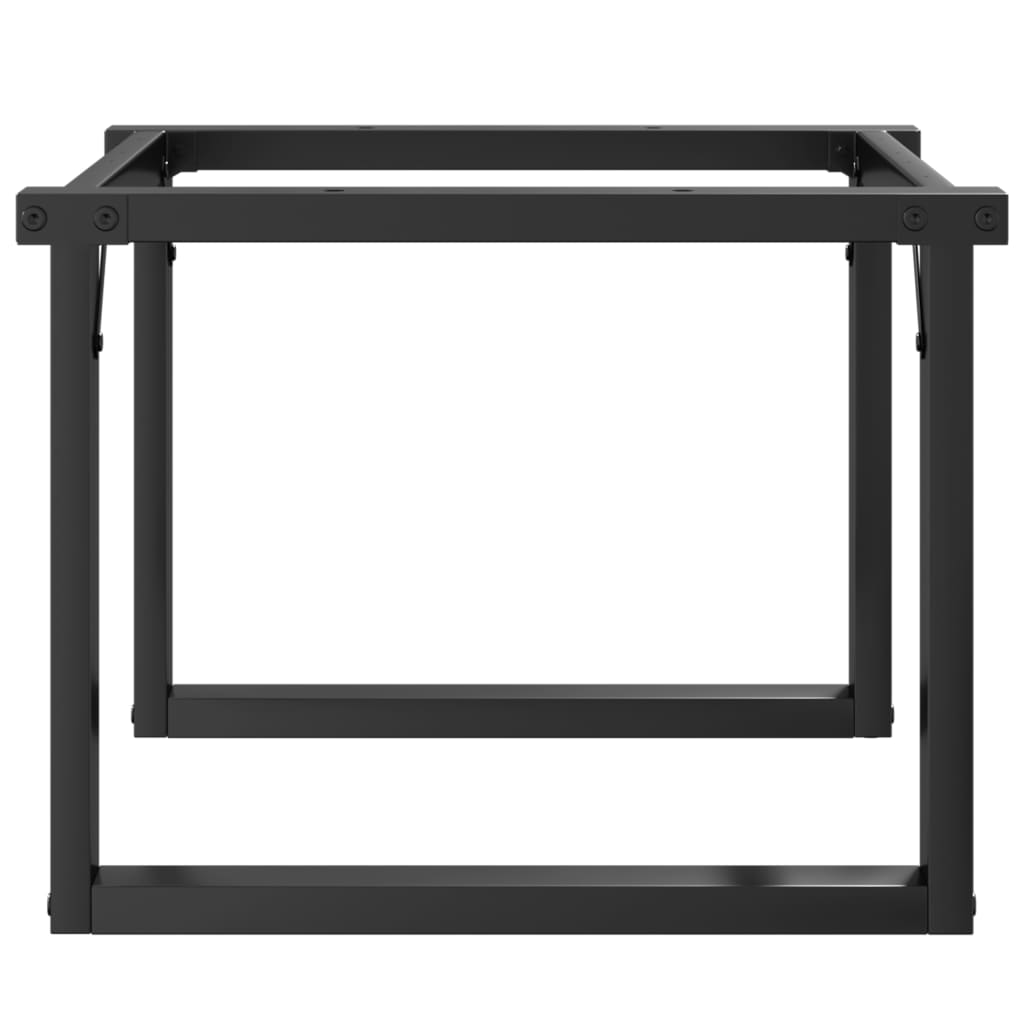 Telaio Gambe a O per Tavolino da Salotto 60x40x38 cm in Acciaio