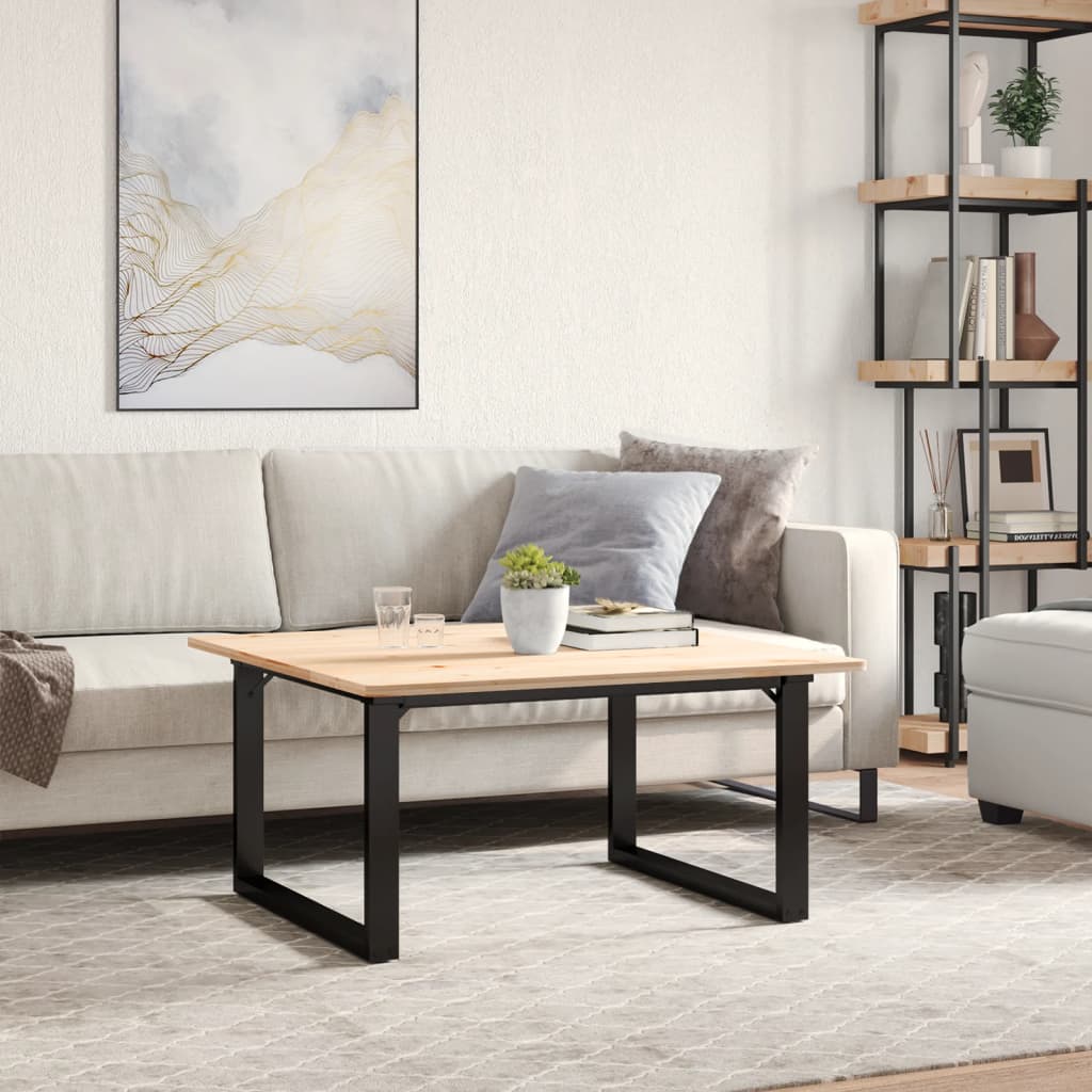 Telaio Gambe a O per Tavolino da Salotto 70x60x43 cm in Acciaio