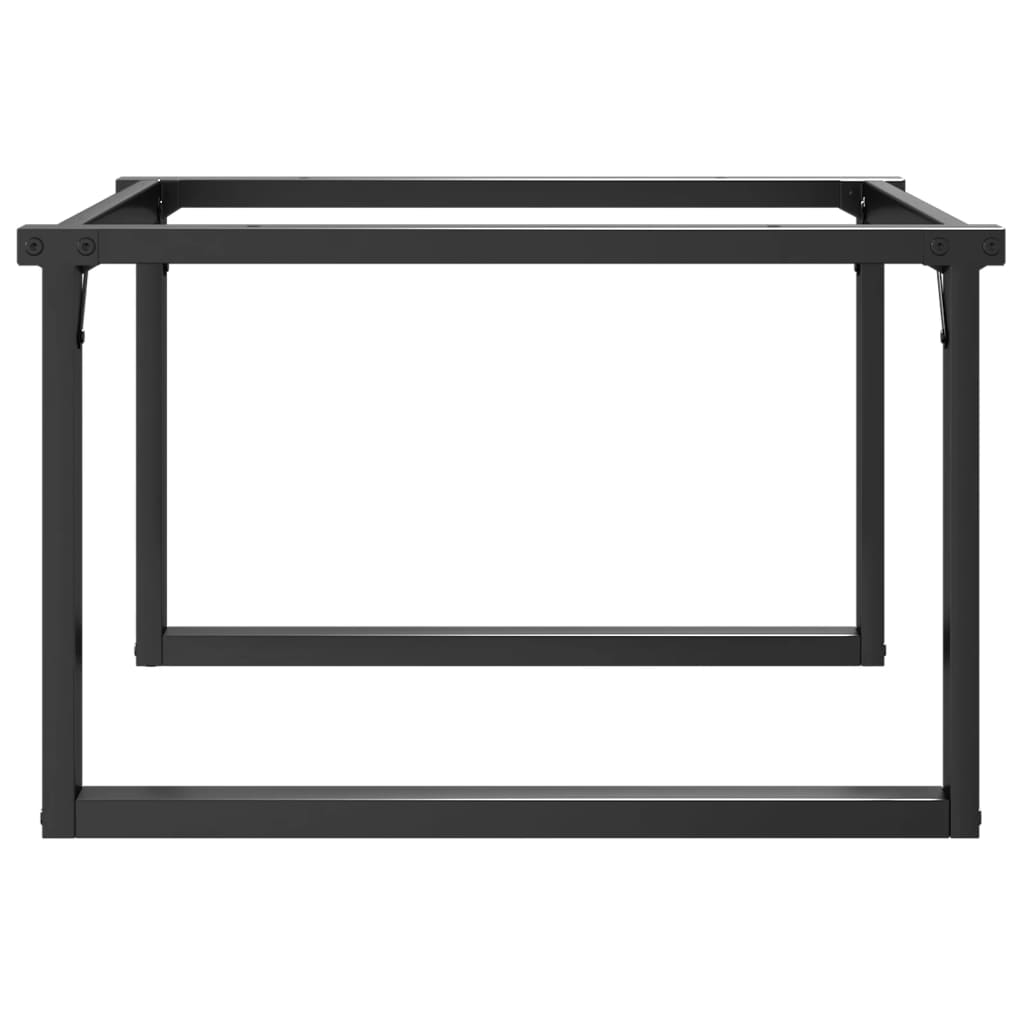 Telaio Gambe a O per Tavolino da Salotto 70x60x43 cm in Acciaio