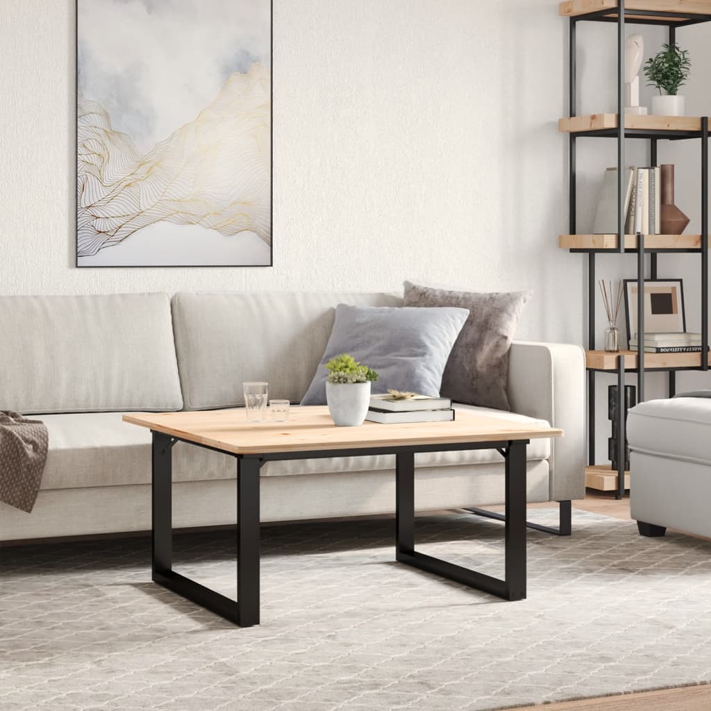 Telaio Gambe a O per Tavolino da Salotto 80x70x43 cm in Acciaio
