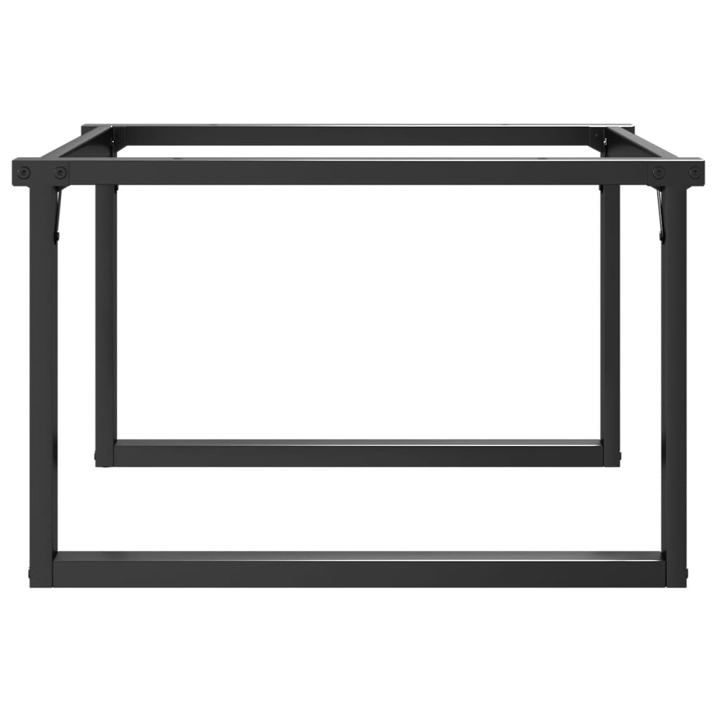 Telaio Gambe a O per Tavolino da Salotto 80x70x43 cm in Acciaio