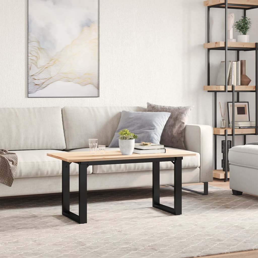 Telaio Gambe a O per Tavolino da Salotto 80x40x43 cm in Acciaio