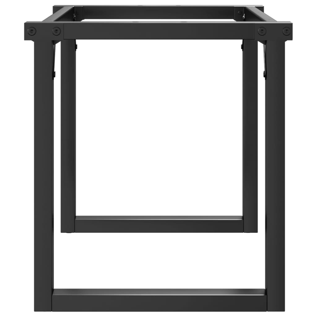 Telaio Gambe a O per Tavolino da Salotto 80x40x43 cm in Acciaio