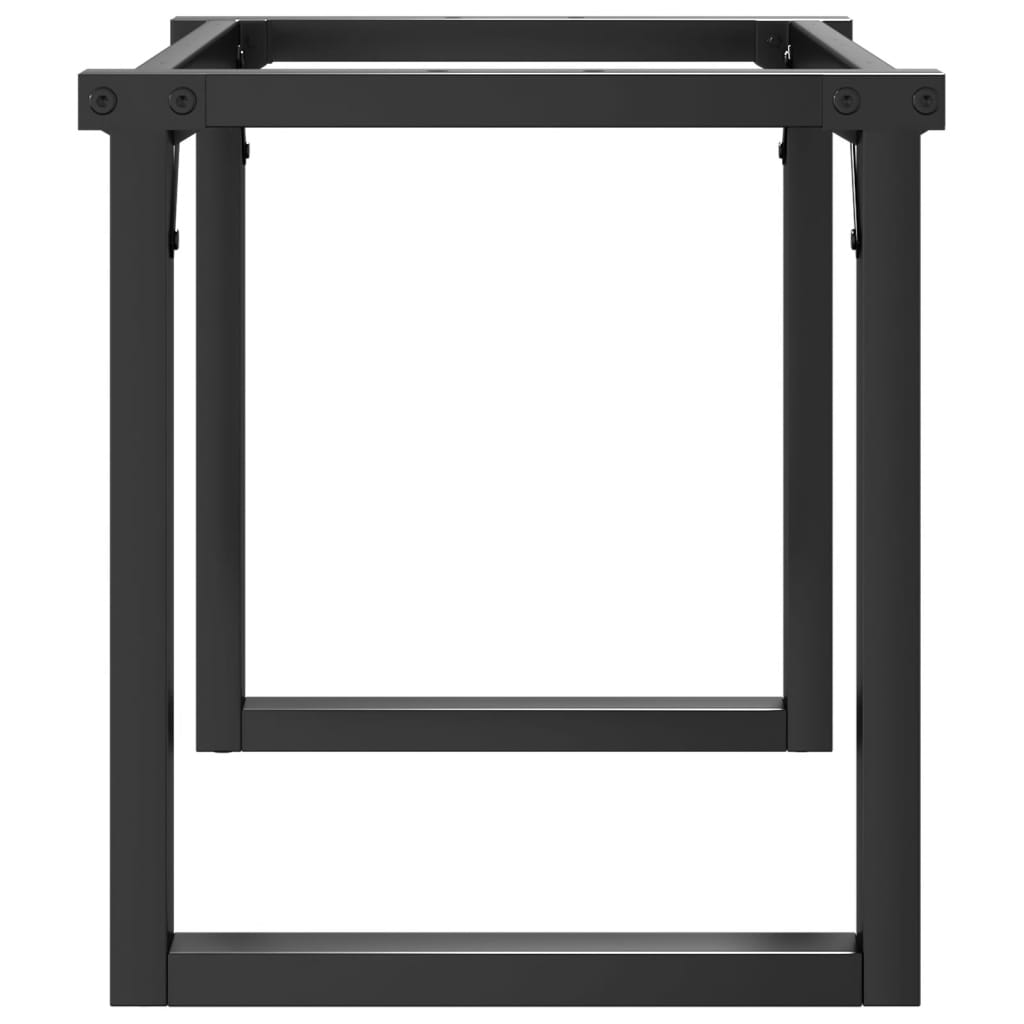 Telaio Gambe a O per Tavolino da Salotto 90x30x43 cm in Acciaio