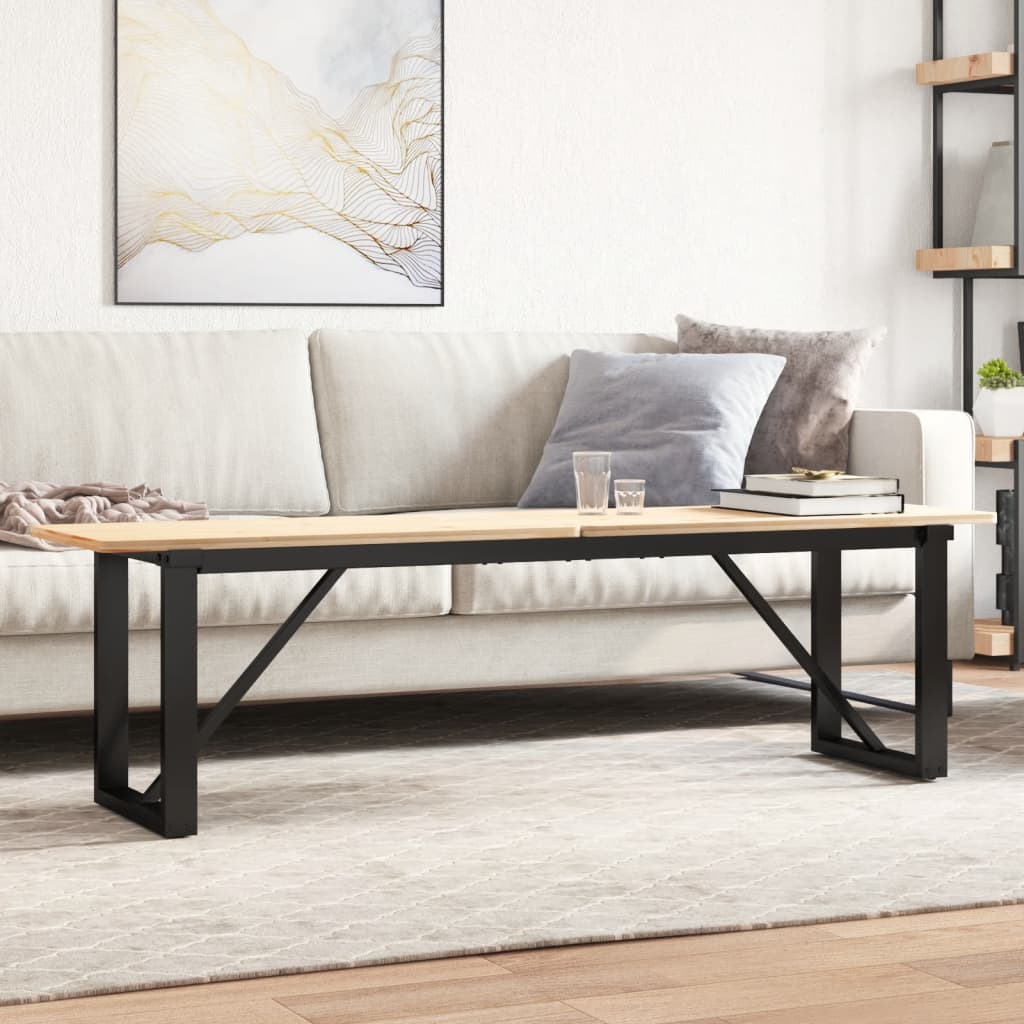 Telaio Gambe a O per Tavolino da Salotto 140x30x43cm in Acciaio