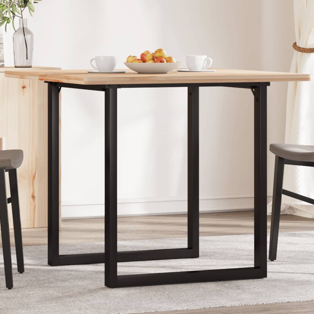 Telaio Gambe a O per Tavolo da Pranzo 60x60x73 cm in Acciaio