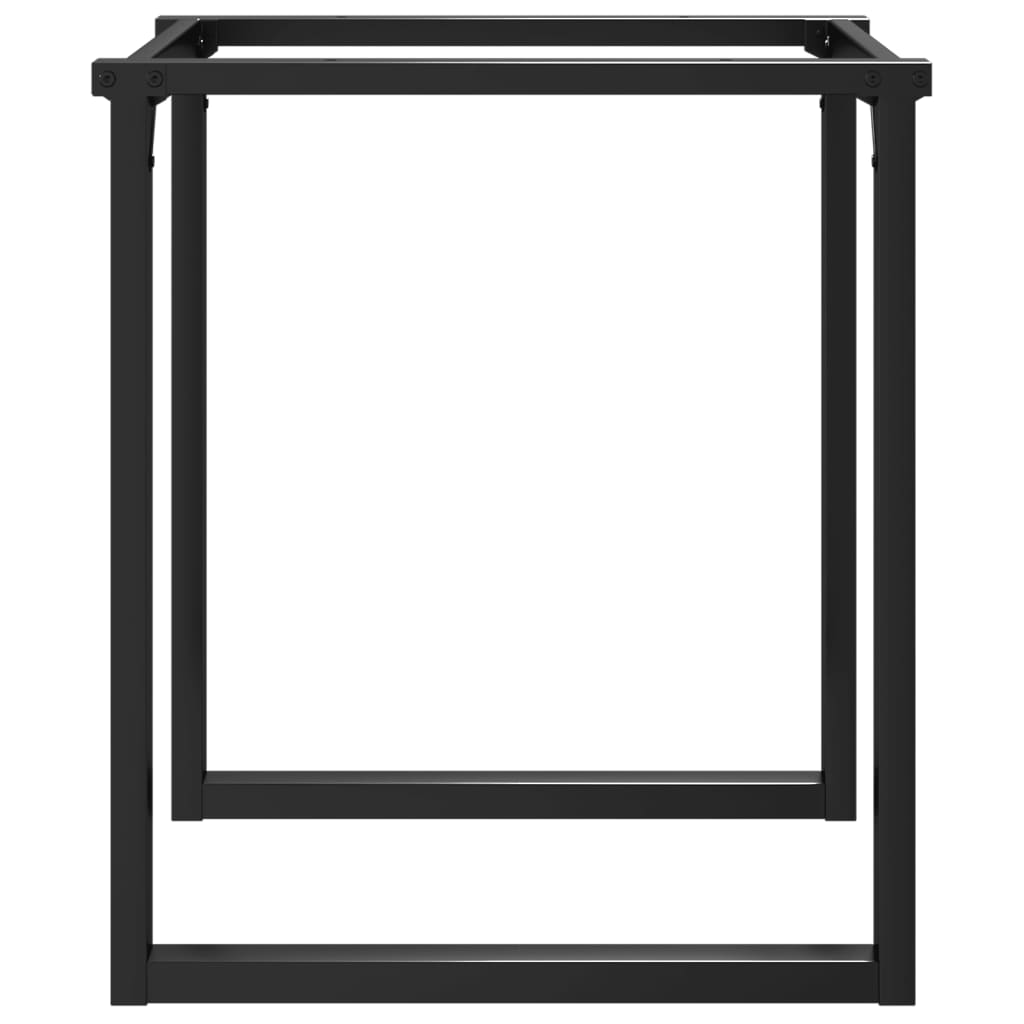 Telaio Gambe a O per Tavolo da Pranzo 60x60x73 cm in Acciaio