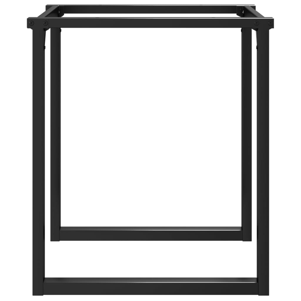 Telaio Gambe a O per Tavolo da Pranzo 70x70x73 cm in Acciaio