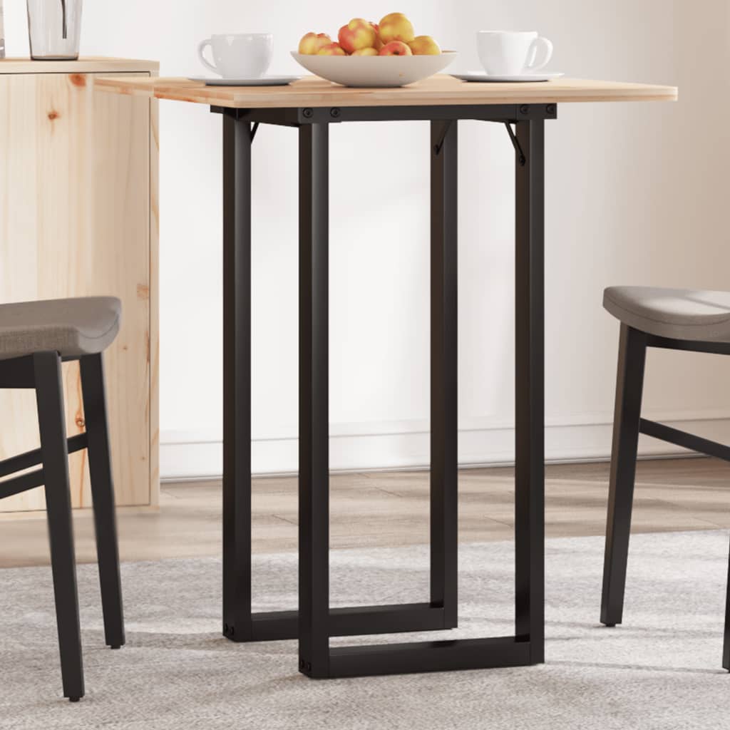 Telaio Gambe a O per Tavolo da Pranzo 80x40x73 cm in Acciaio