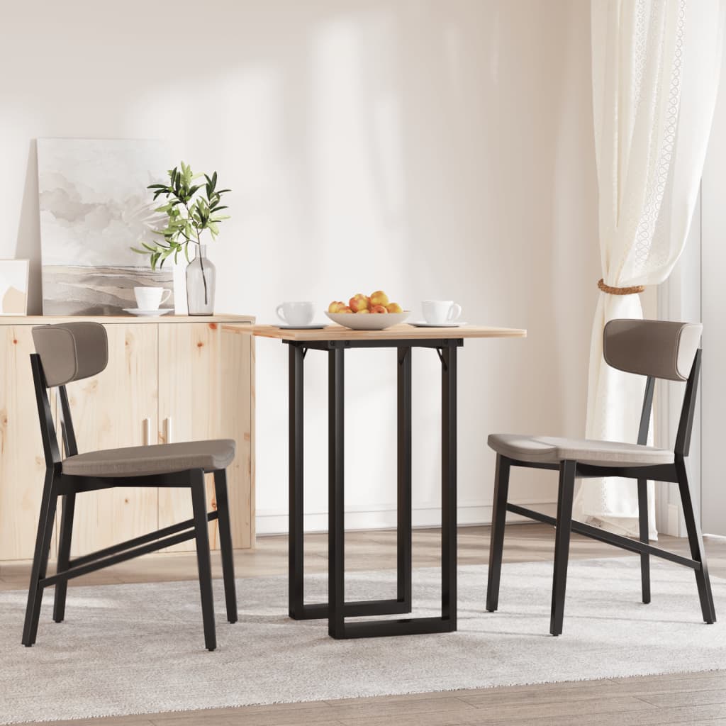 Telaio Gambe a O per Tavolo da Pranzo 80x40x73 cm in Acciaio