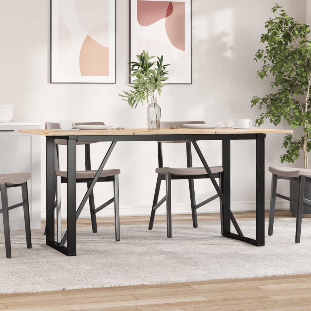 Telaio Gambe a O per Tavolo da Pranzo 120x60x73 cm in Acciaio