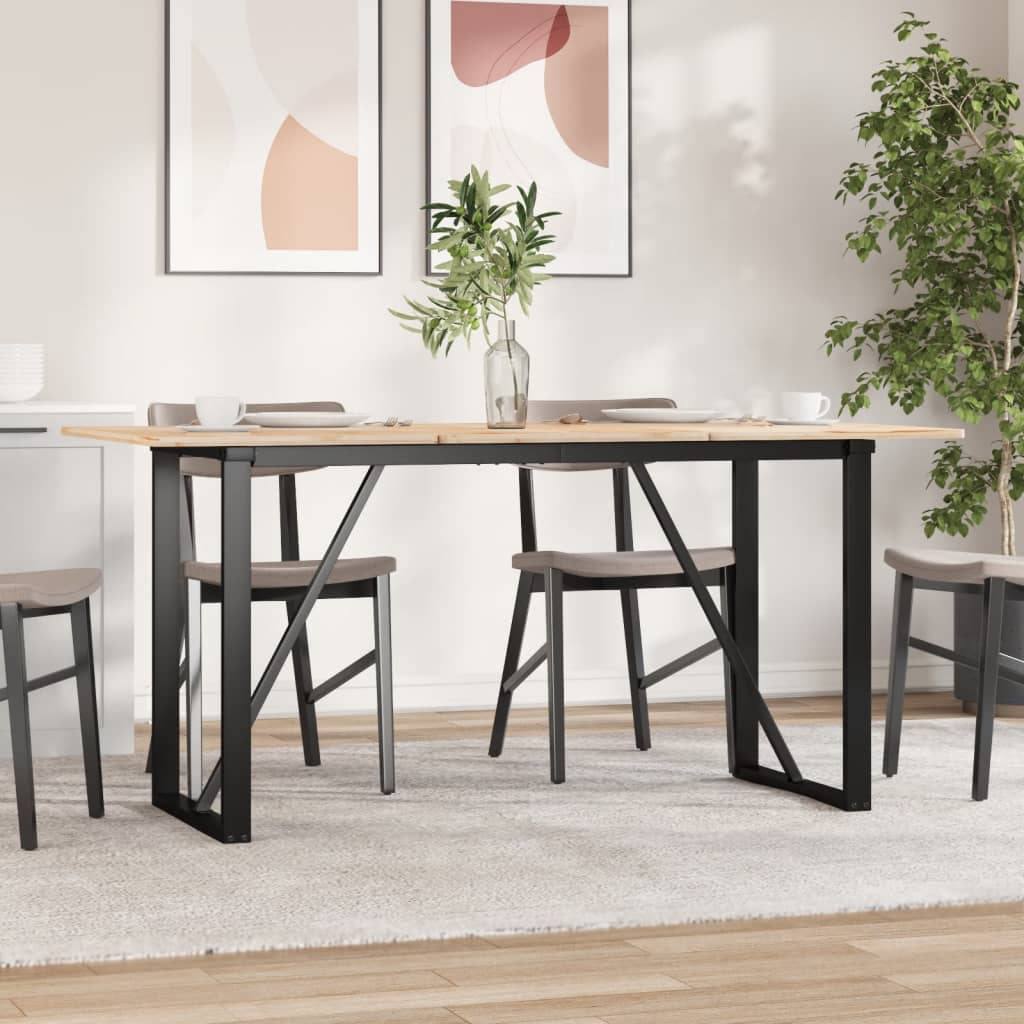 Telaio Gambe a O per Tavolo da Pranzo 140x60x73 cm in Acciaio