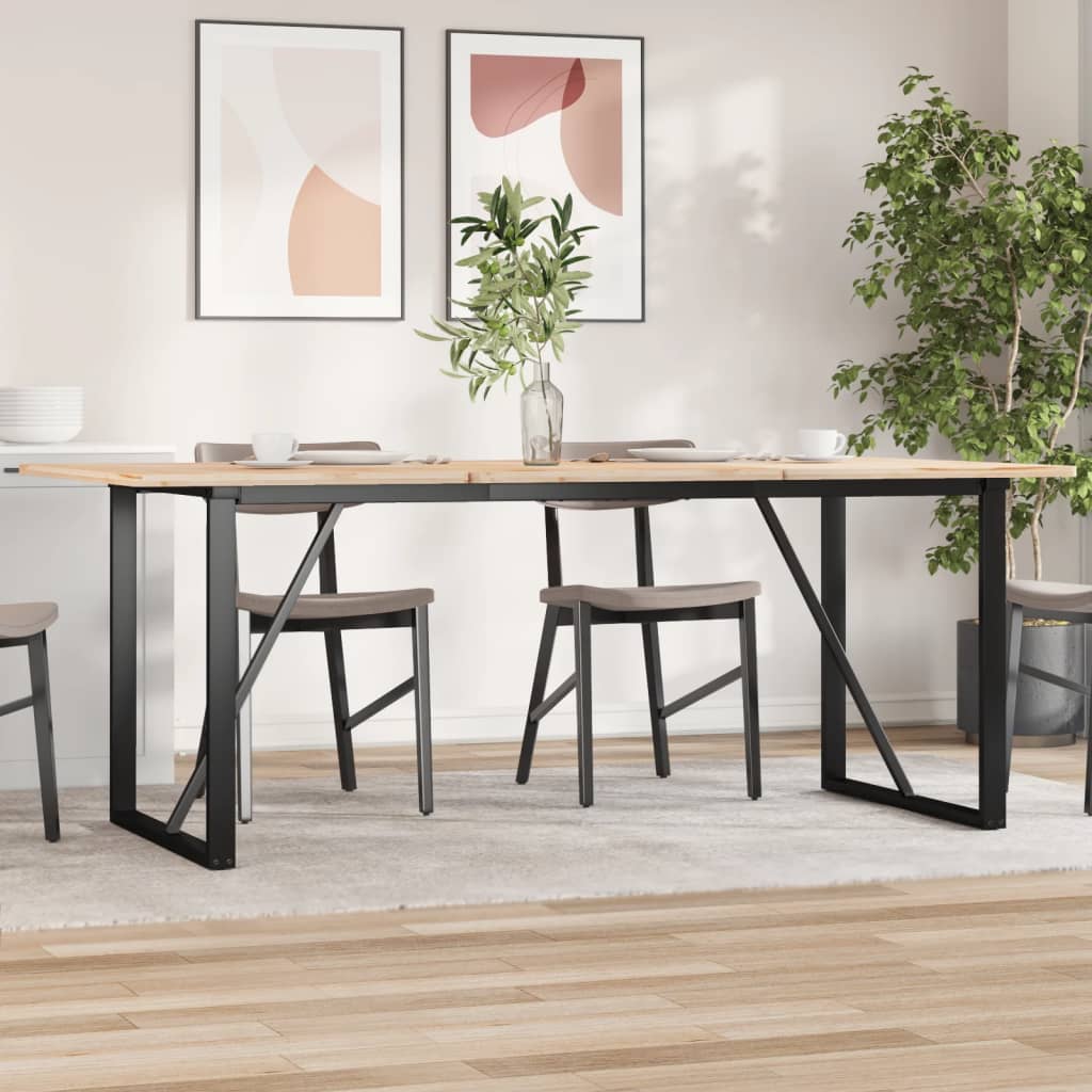 Telaio Gambe a O per Tavolo da Pranzo 180x80x73 cm in Acciaio