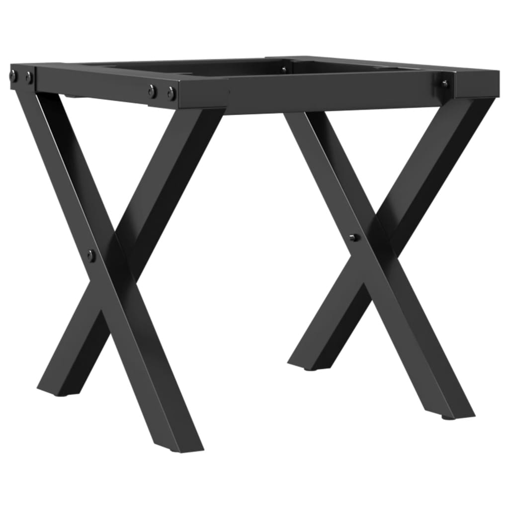 Telaio Gambe a X per Tavolino da Salotto 30x30x33 cm in Acciaio