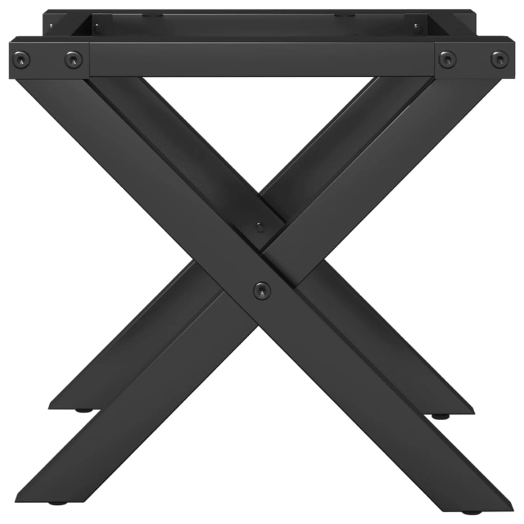 Telaio Gambe a X per Tavolino da Salotto 30x30x33 cm in Acciaio