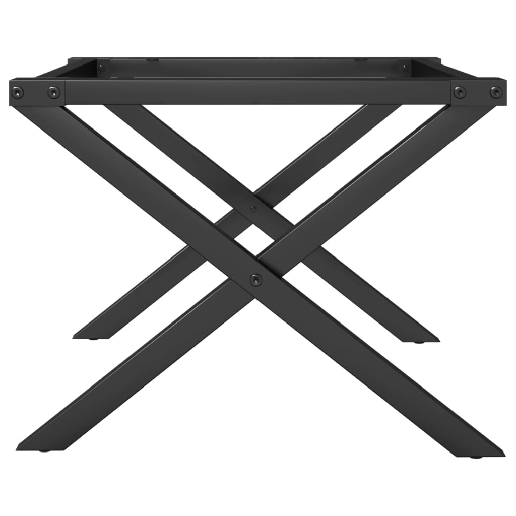 Telaio Gambe a X per Tavolino da Salotto 50x40x38 cm in Acciaio
