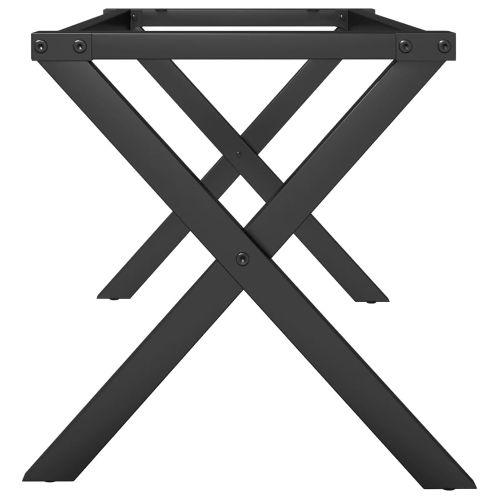 Telaio Gambe a X per Tavolino da Salotto 70x30x43 cm in Acciaio