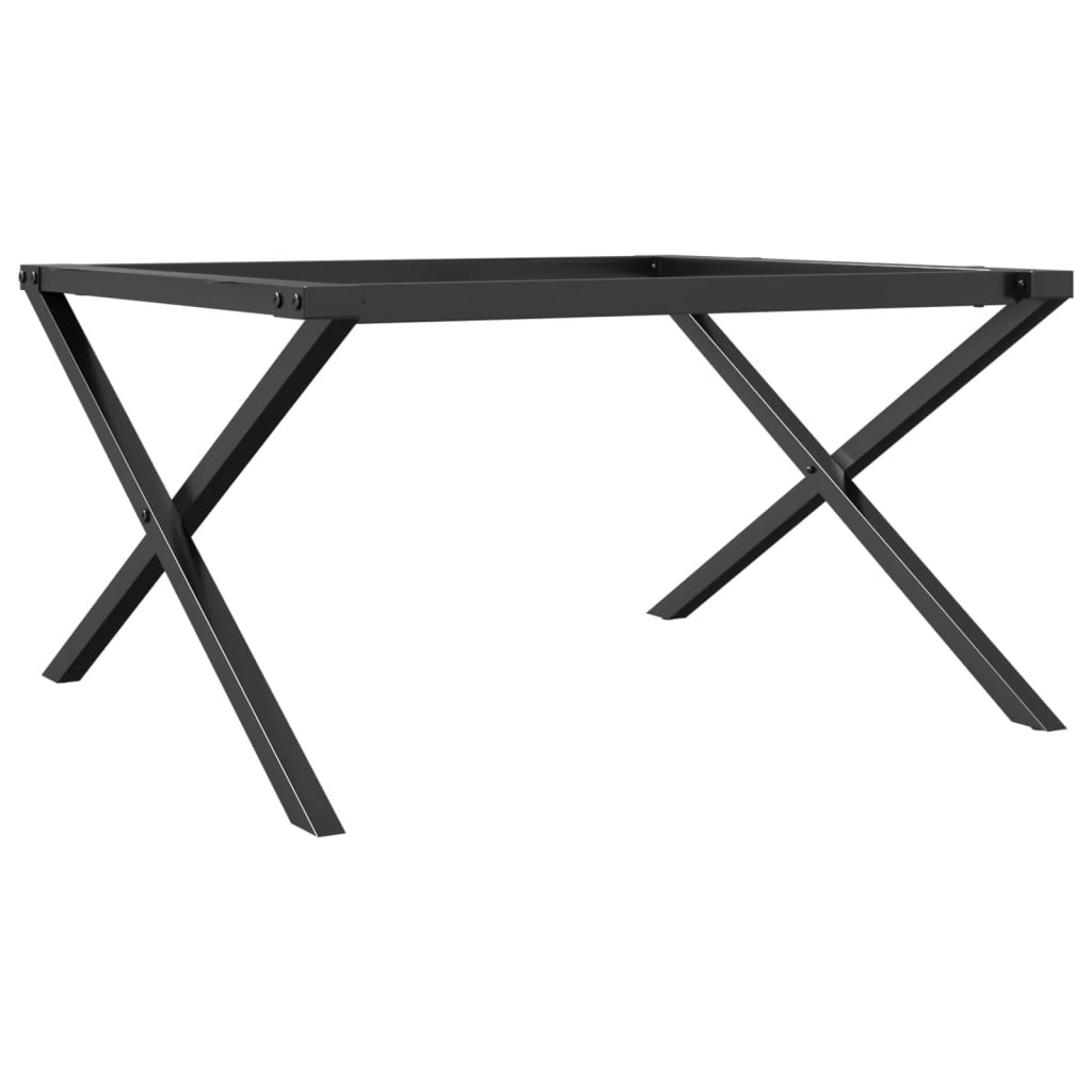 Telaio Gambe a X per Tavolino da Salotto 80x70x43 cm in Acciaio