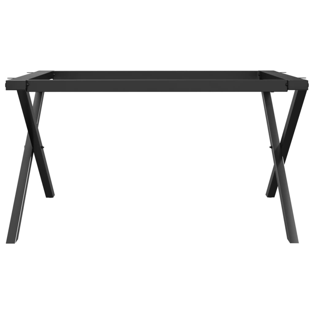 Telaio Gambe a X per Tavolino da Salotto 80x70x43 cm in Acciaio
