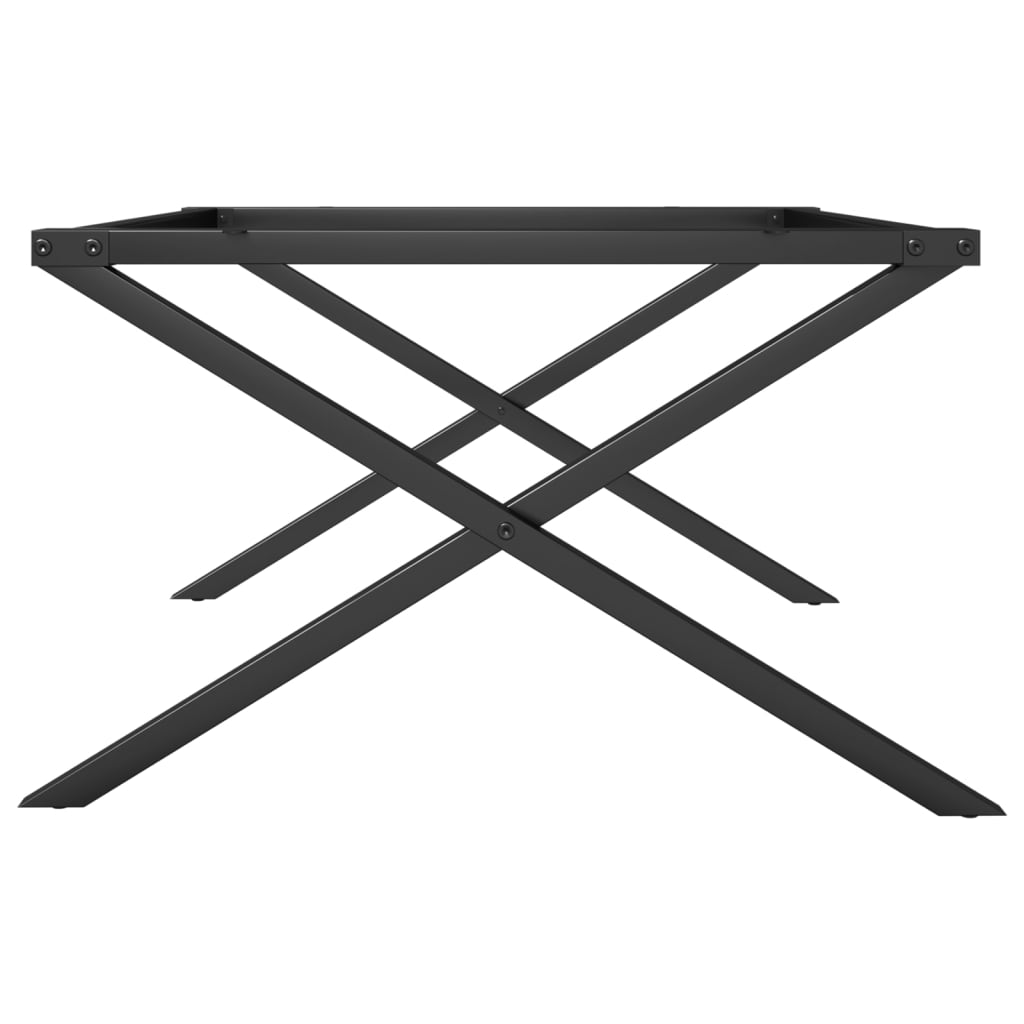 Telaio Gambe a X per Tavolino da Salotto 80x70x43 cm in Acciaio