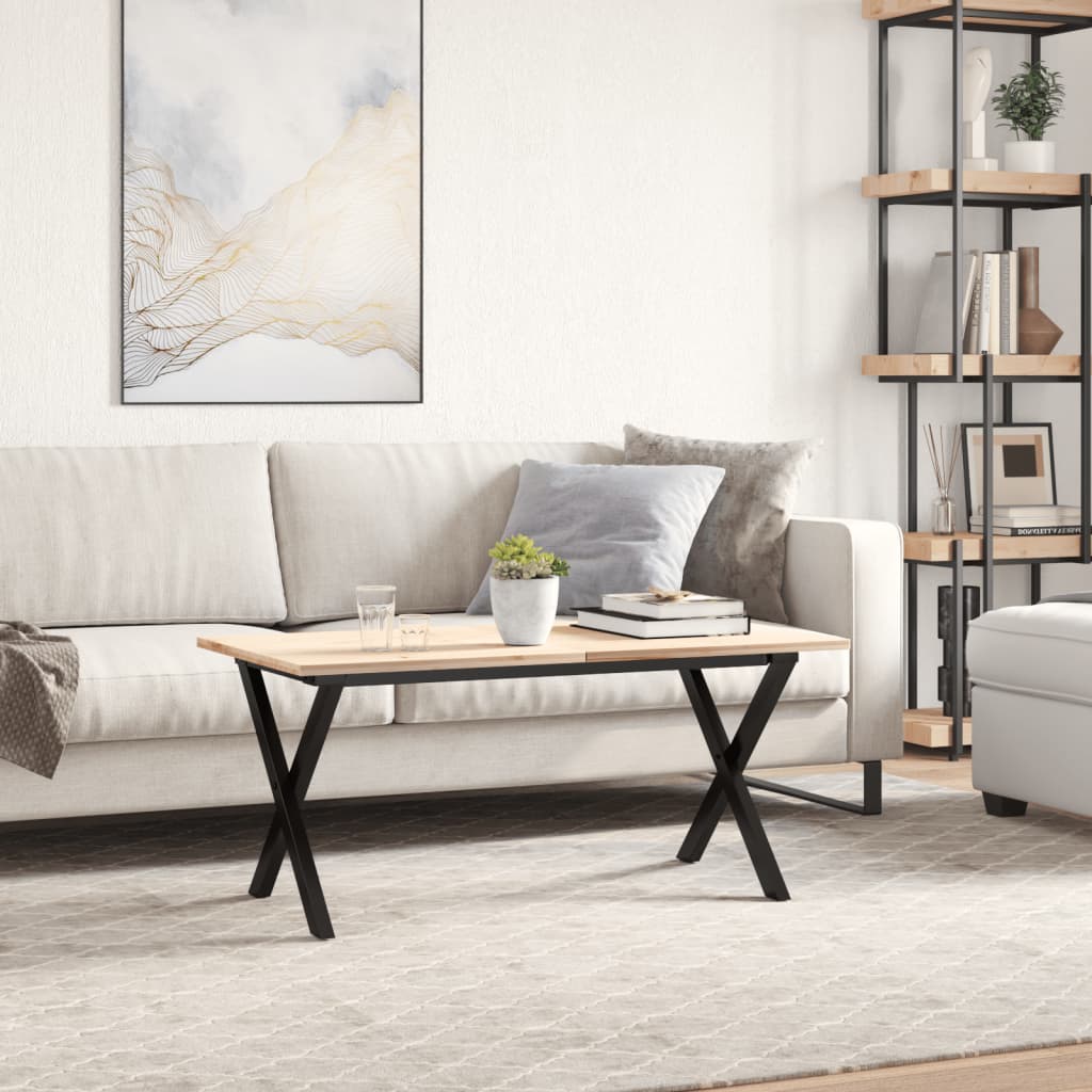 Telaio Gambe a X per Tavolino da Salotto 90x30x43 cm in Acciaio
