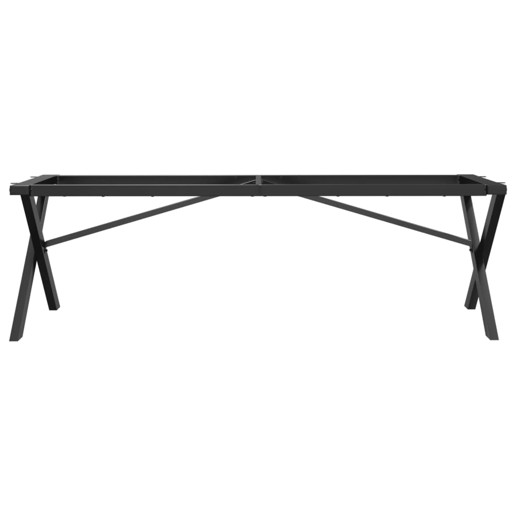 Telaio Gambe a X per Tavolino da Salotto 140x30x43cm in Acciaio - homemem39