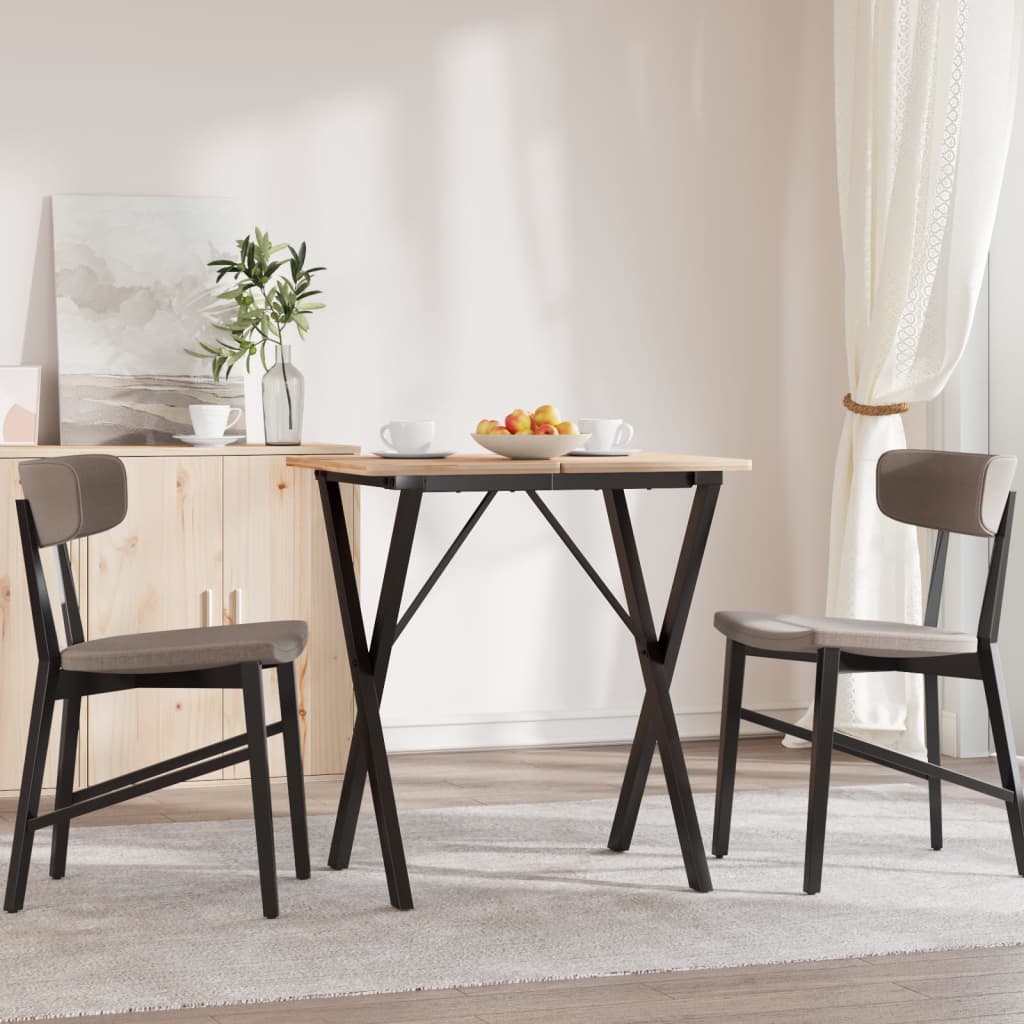 Telaio Gambe a X per Tavolo da Pranzo 40x40x73 cm in Acciaio