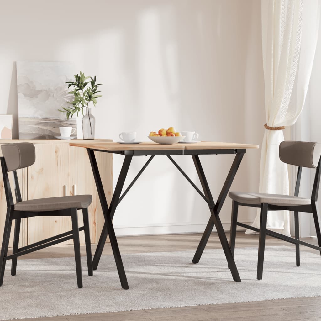 Telaio Gambe a X per Tavolo da Pranzo 40x40x73 cm in Acciaio