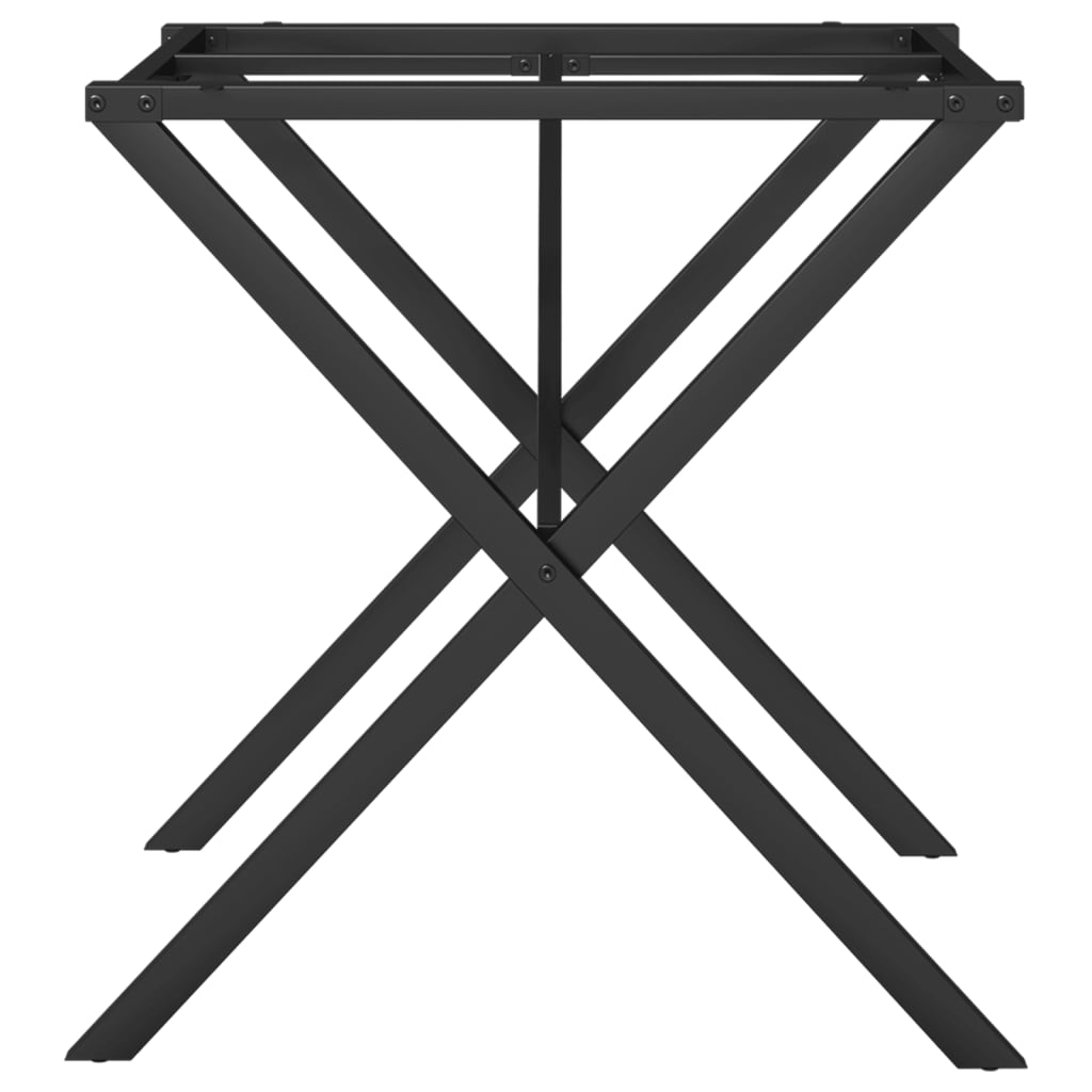 Telaio Gambe a X per Tavolo da Pranzo 40x40x73 cm in Acciaio