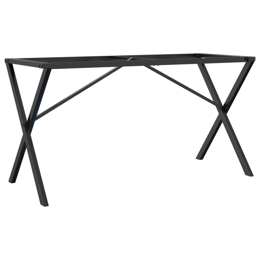 Telaio Gambe a X per Tavolo da Pranzo 120x60x73 cm in Acciaio