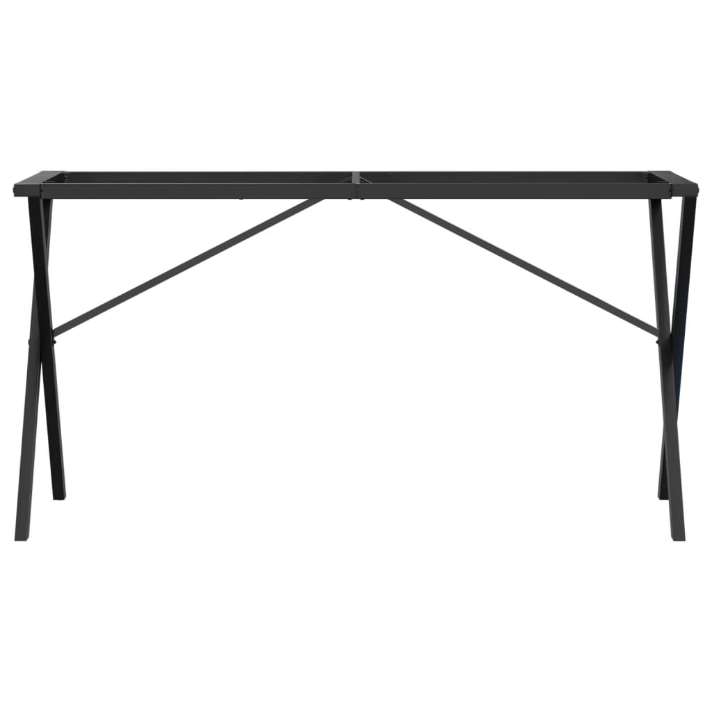 Telaio Gambe a X per Tavolo da Pranzo 140x60x73 cm in Acciaio - homemem39