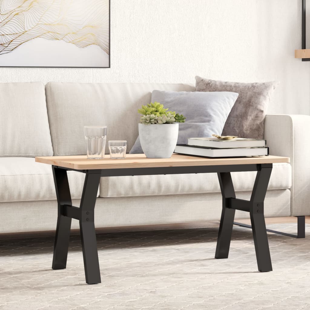 Telaio Gambe a Y per Tavolino da Salotto 80x40x43 cm in Acciaio