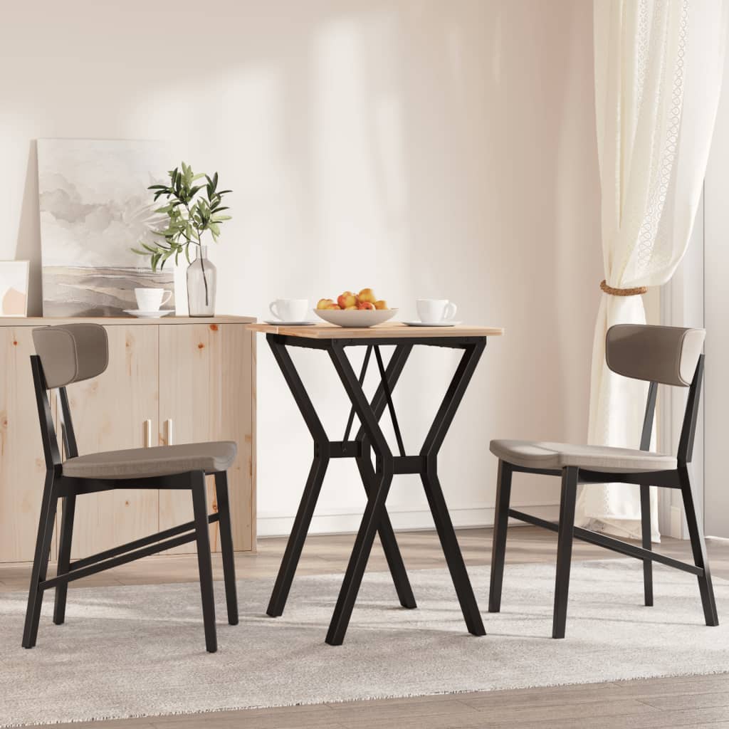 Telaio Gambe a Y per Tavolo da Pranzo 50x40x73 cm in Acciaio