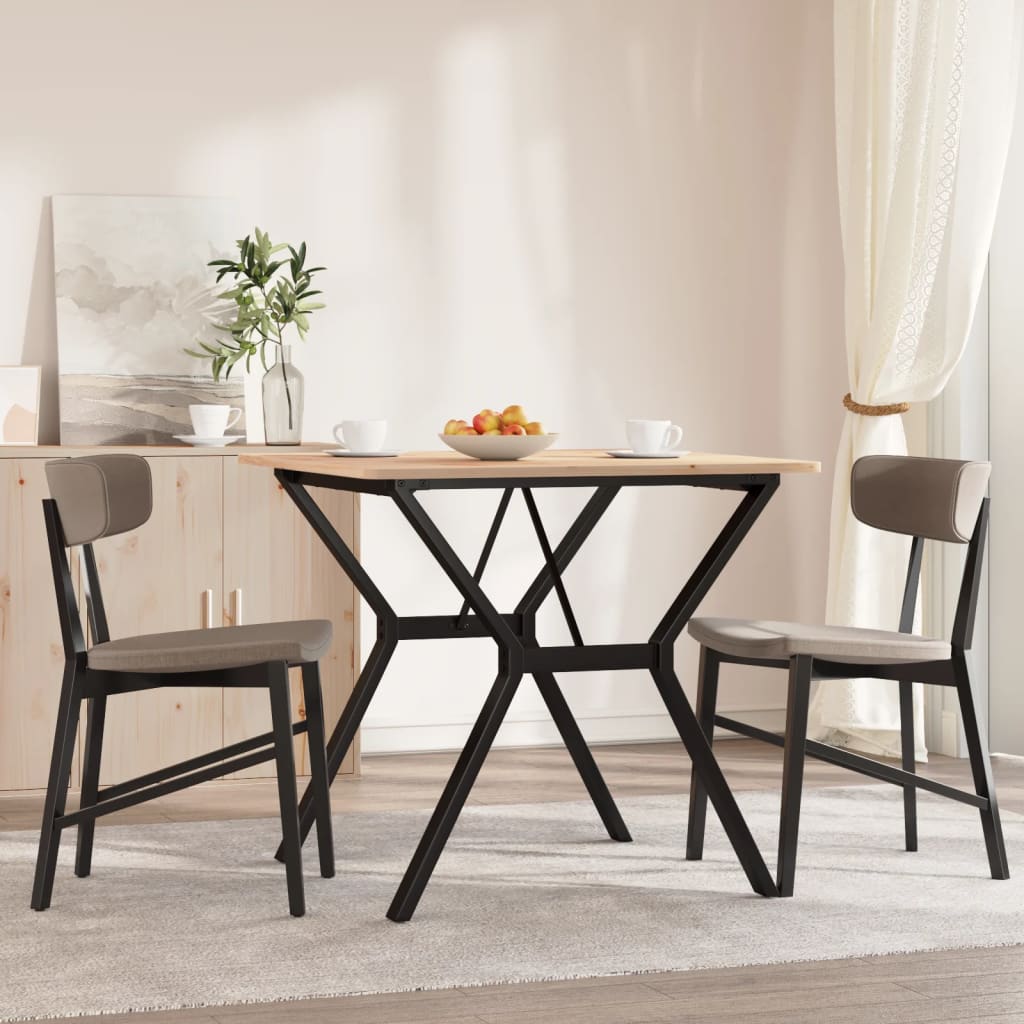 Telaio Gambe a Y per Tavolo da Pranzo 70x70x73 cm in Acciaio - homemem39