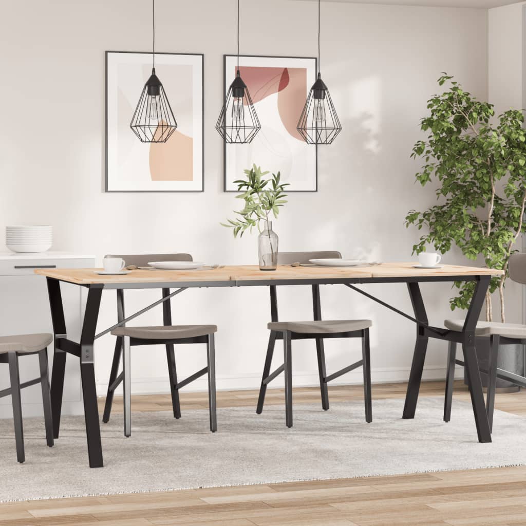 Telaio Gambe a Y per Tavolo da Pranzo 180x80x73 cm in Acciaio
