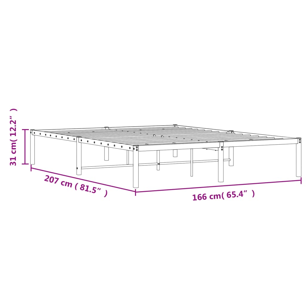 Giroletto in Metallo Bianco 160x200 cm | homemem39