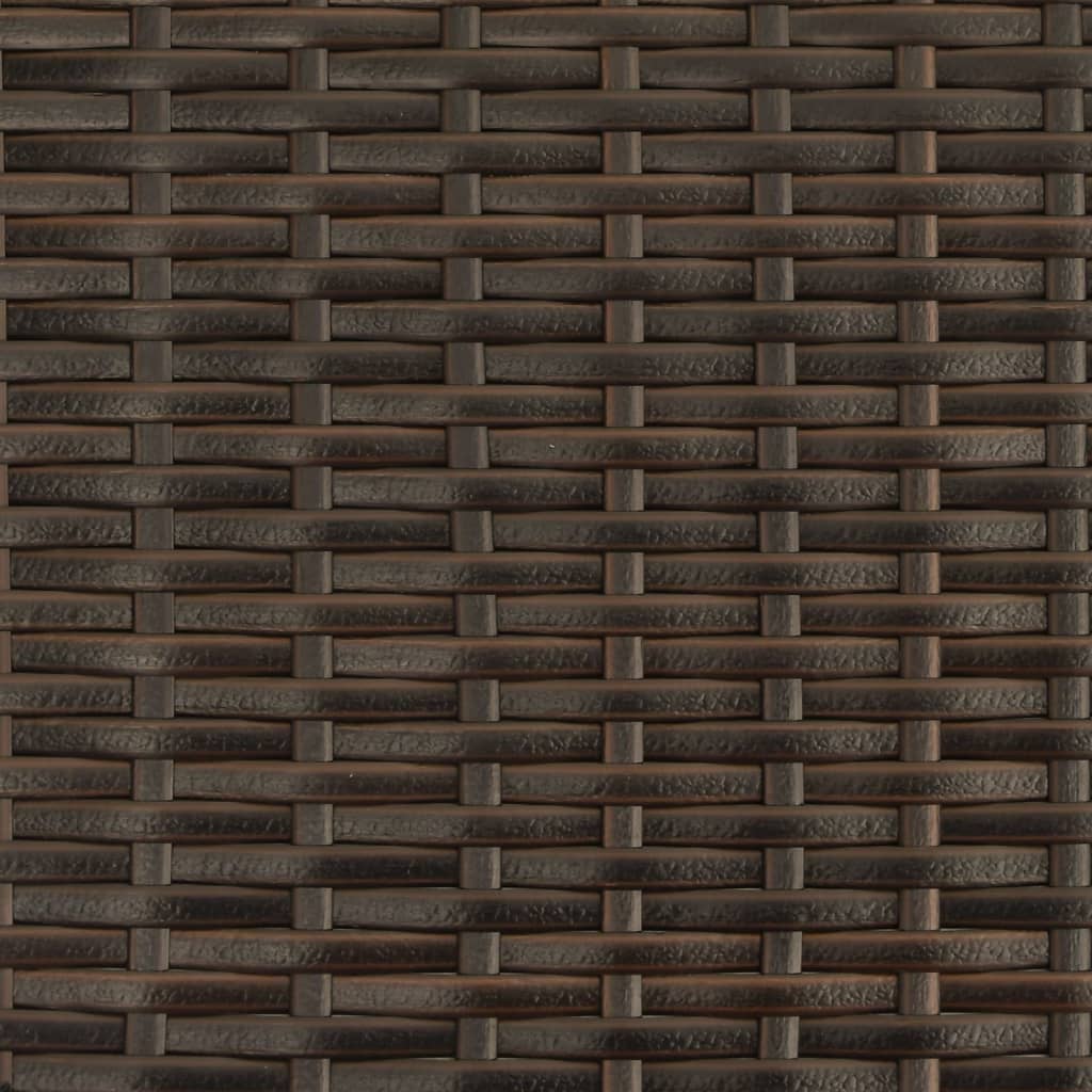 Lettino Doppio con Baldacchino e Cuscini Marrone in Polyrattan - homemem39